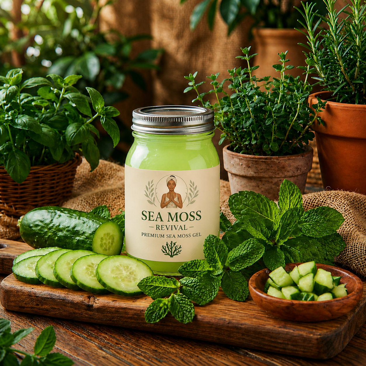 Cucumber Mint Sea Moss Gel