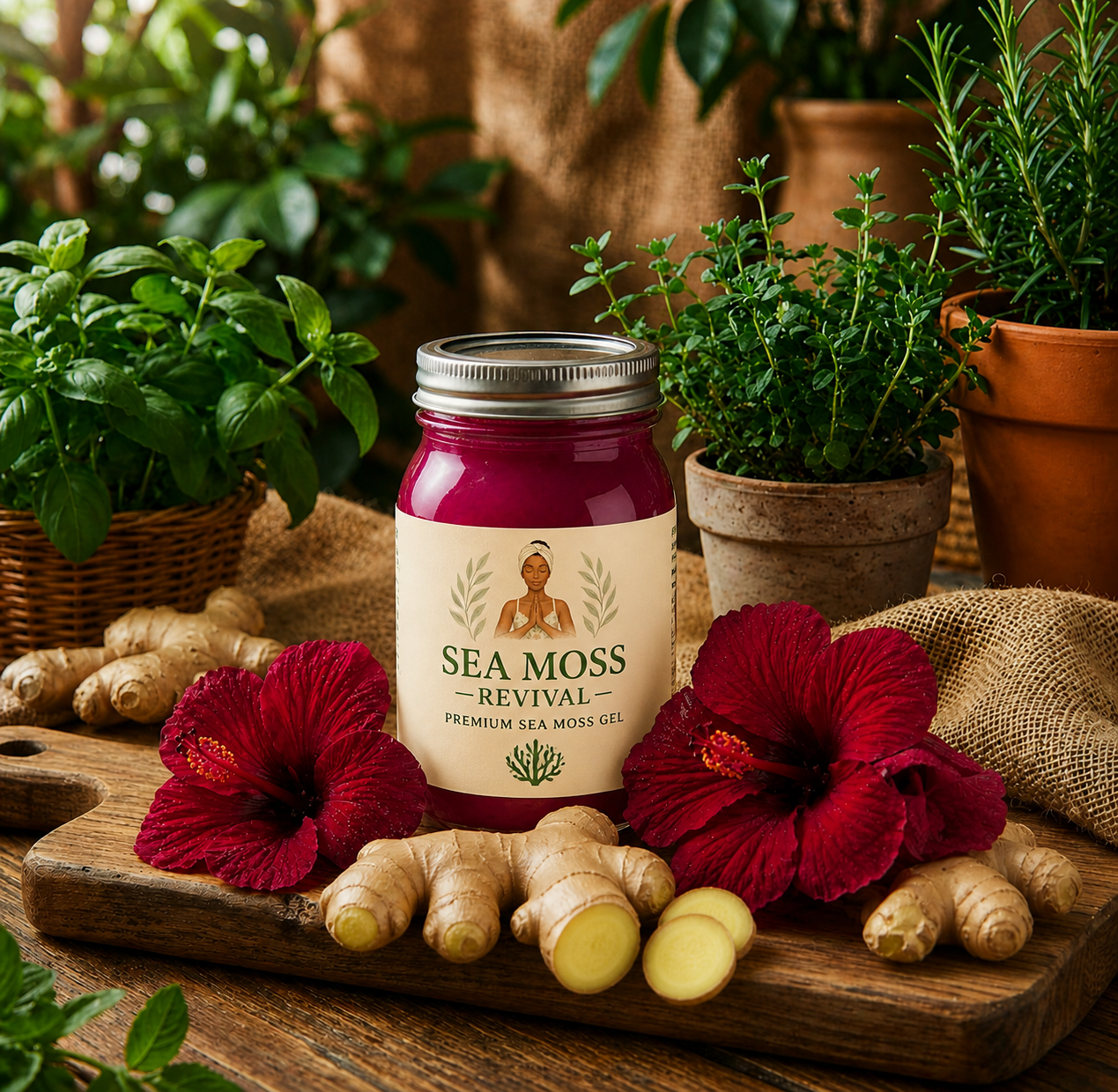 Hibiscus Ginger Sea Moss Gel